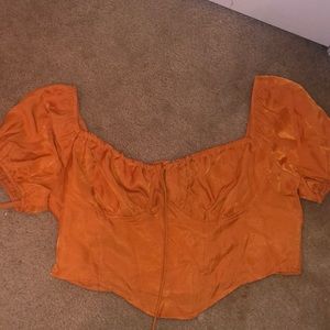 Orange Zipback Top 🧡